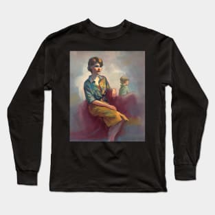 Portrait of Brooke ~ oil painting Long Sleeve T-Shirt
